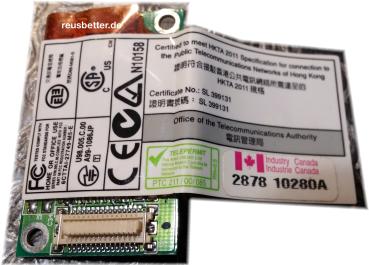 Acer D88-M081-0 Notebook Fax Modem Data Card 56K Karte